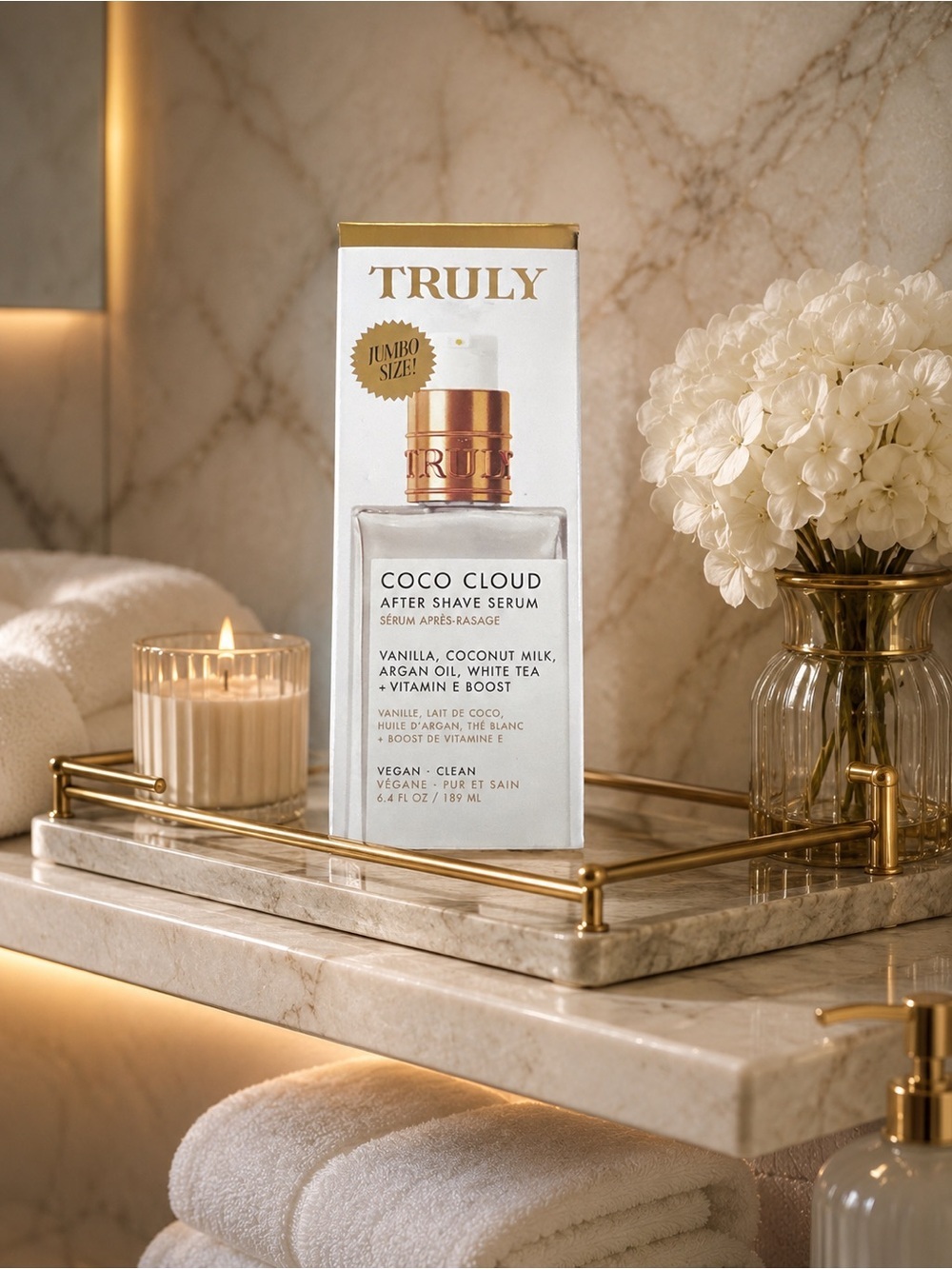 TRULY Coco Cloud After Shave Serum, JUMBO Size BNIB